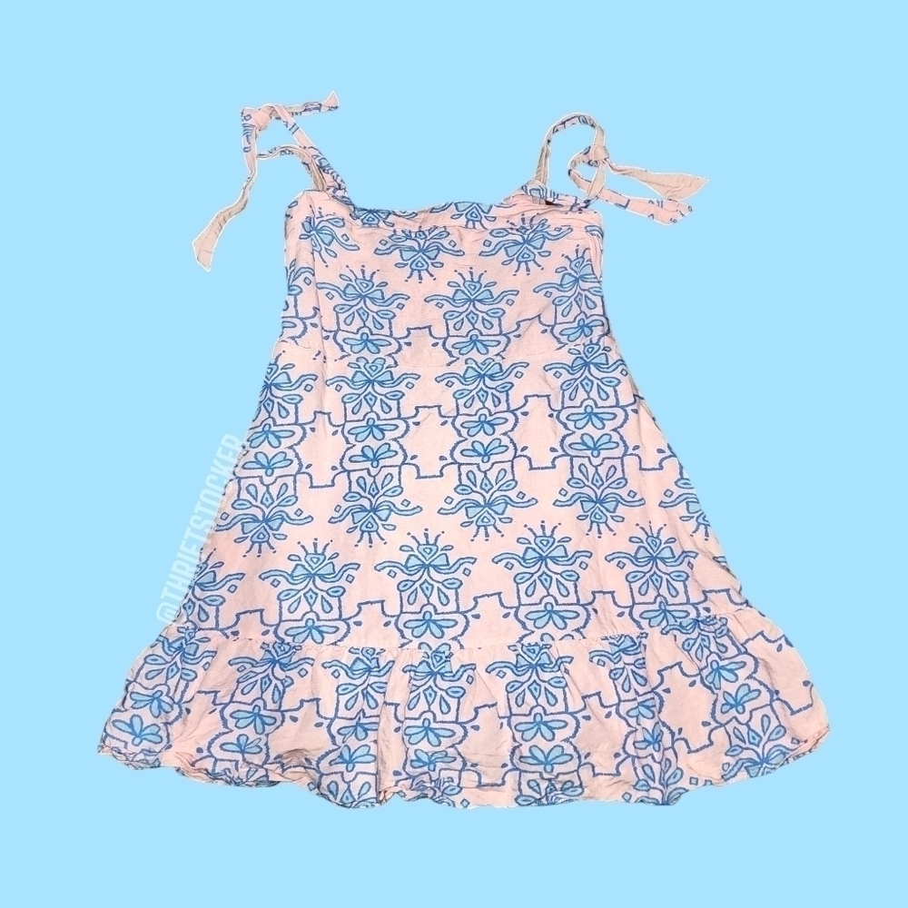 Emily McCarthy printed linen dress with pockets